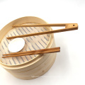 Handmade Natural 8 Inch 2 Tier Bamboo Steamer With Dish And Liners
